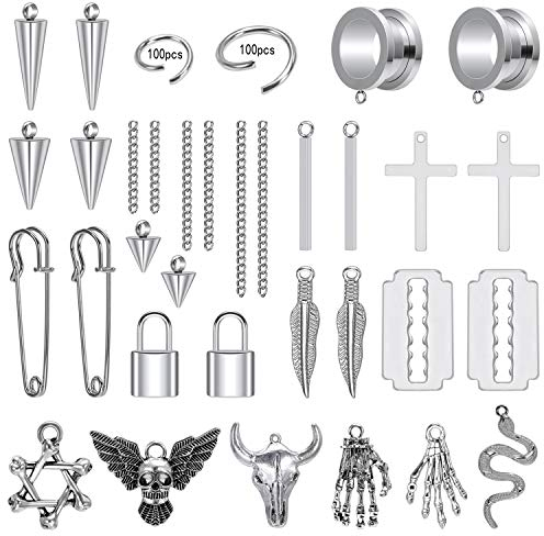 ZS DIY Accessori Orecchio Espansori del Tunnel, Acciaio Chirurgico Double Flared Flesh Tunnel Plugs Piercing, Dilatatore Lobo Orecchini per Uomini Donne [Gauge=2g(6mm)]