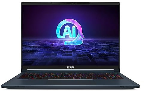 MSI Stealth 16 AI Studio Gaming Laptop - (16 16:10 UHD+ MiniLED panel, Latest Intel Core Ultra 9 185H, NVIDIA GeForce RTX 4080, 32GB RAM, 2TB SSD, Windows 11 Pro) - Star Blue