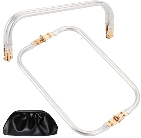 PH PandaHall 2pz Chiusura per Borsa Uncinetto Chiusura a Molla per Borse, 26cm Borse a Forma di U Manico Interno in Alluminio per Borsa Progetti Artigianato Fai Da Te