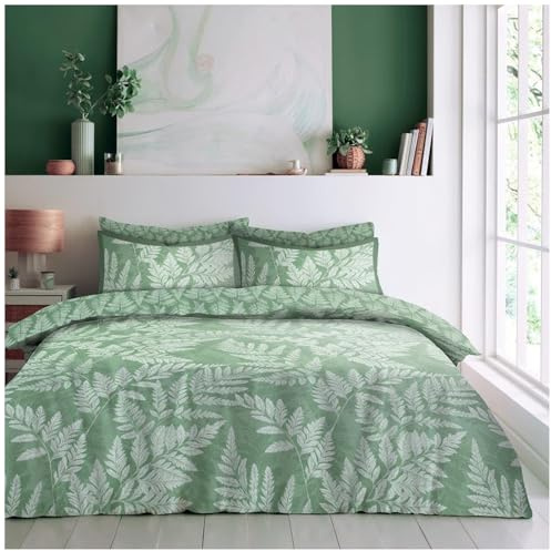 GC GAVENO CAVAILIA Soft Botanical Quilt Cover Bedset - Breathable Reversible Leaves Duvet Cover Set With Pillowcases - Light Weight Forest Bedding Double Bed Set - Multi