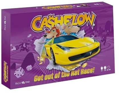 Cashflow Brettspiel Reicher Vater R. Kiyosaki, Strategie-Rennspiel mit Würfeln, für 2-6 Spieler (Englische Version)