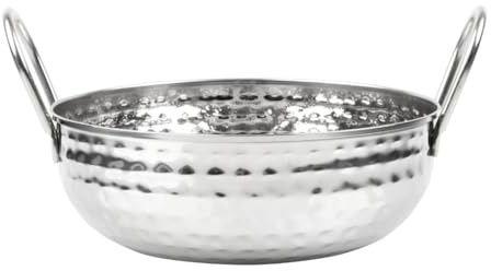 Olympia Table Presentation Hammered Kadai Dish Stainless Steel, 170 mm