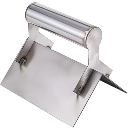 Cazzuola professionale con bordi quadrati in acciaio inox robusto corpo con manico confortevole design per angoli a parete levigatura in acciaio inox esterno quadrato cazzuola angolare