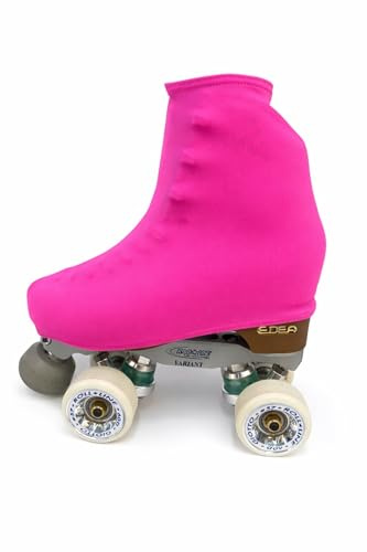 CRLSPORT Cubre patín para niña y Mujer, Funda PatinSkate, Professional Skating, Patinaje Hielo,artístico o en línea. 180 Densidad. Talla Universal Adulto y niños. Color Rosa Fluor