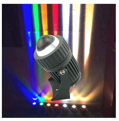 bleslin Spotlight LED Beam Light, 10W Remote Rotation Lighting, IP67 Waterproof Outdoor Lights, Exterior Building Exterior SpotLights, for Construction Projects(White,10W(12V))