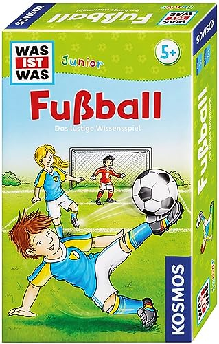 KOSMOS 711207 was ist was Junior - Fußball, Das lustige Wissensspiel, Mitbringspiel für Kinder ab 5 Jahre, Cooles Fussbal Geschenk für Jungen und Mädchen