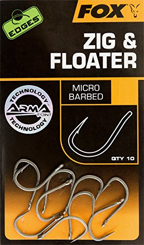 Fox Zig & Floater Micro Barbed Hooks Size 6 Qty 10 (chk212)
