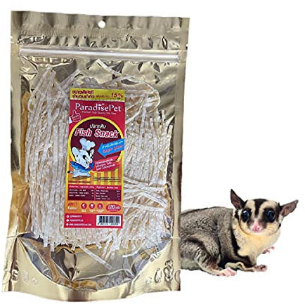 Polar Bear's Pet Shop 1 Pcs Family Pack Fish Flavor Sugar Glider Hamster Squirrel Chinchillas Small Animals Sandwich Snacks and Food (120g)