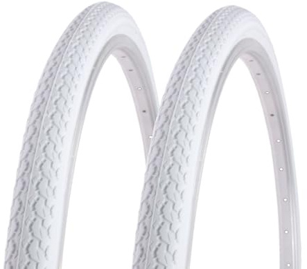 2 neumáticos 26 x 1 3/8 (37-590) para bicicleta City Bike de carretera bicicleta adulto vintage Holanda color blanco