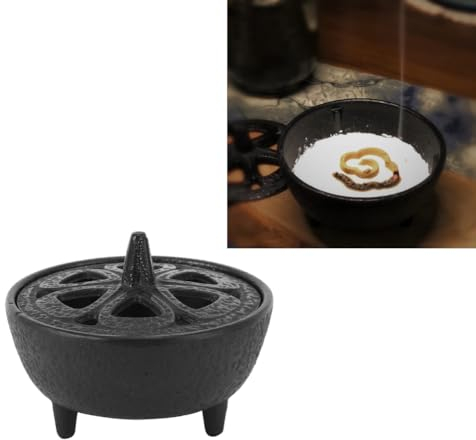 Bruciatore Di Incenso per Aromaterapia, Bruciatore di Incenso in Ghisa per Aromaterapia Contenitore Multifunzionale per Incenso per La Decorazione Domestica Bagno Camera da Letto