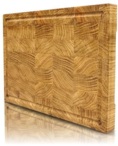 Schneidebrett | Steakbrett | Küchenbrett | Würfelmuster aus Eiche L=27,5 cm von holz4home®