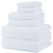 Polyte - Handtuch-Set - schnelltrocknende & fusselfreie Mikrofaser - Waffelstruktur - sehr groß - Weiß - 152 x 76,2 cm - 6-teilig