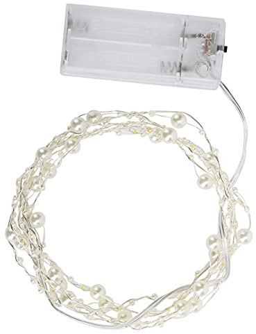 Cyrank Ocean Pearl Beads String Lights, Christmas Peal String Light, LED String Lights Warm White Fairy Light for Indoor for Wedding Christmas Party