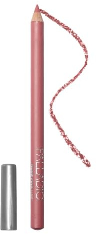 Palladio Lip Liner Pencil, Wooden, Firm yet Smooth, Contour and Line with Ease, Perfectly Outlined Lips, Comfortable, Hydrating, Moisturizing, Rich Pigmented Color, Long Lasting, Nude Pink