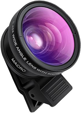 HOMSFOU Objektiv Für Smartphone -facher Weitwinkel -facher Makro Ohne Verzerrung Aluminiumgehäuse Clip-Anpassung