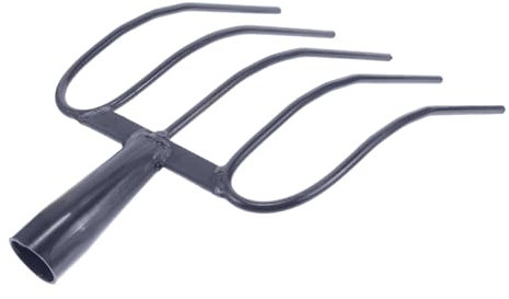 Mipcase Forcone Da Letame Maneggevole in Antiruggine Forcone Agricolo Solido Denti Per Uso Domestico e Fattoria Strumento Versatile Per Letame e Aree Prative Attrezzo Resistente e Duraturo