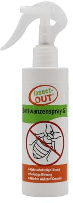 Bettwanzen Spray G - Insect-OUT 200ml - Bettwanzen Bekämpfung für Matratzen, Betten, Wohnung - Anti Bed Bug Spray für einfache Anwendung - Bettwanzenspray mit Geraniol - Alternative zu Bettwanzenfalle