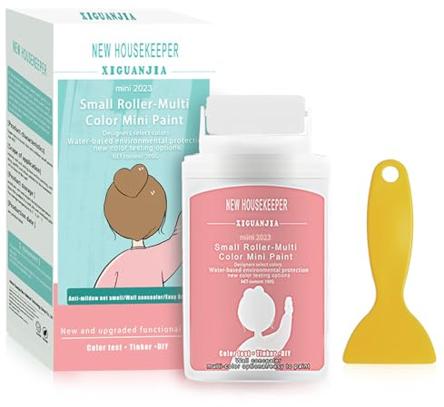 SI SEN Wall Paint Touch Up White, 100 ml White Paint Wall Repair Roller Brush with Wall Repair Paste, White Wall Paint Touchup, for Wall Scratches, Graffiti Stains, Cracks