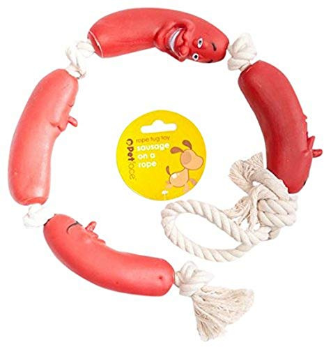 Petface Sausage On A Rope Tug Dog Toy (Pack of 1)