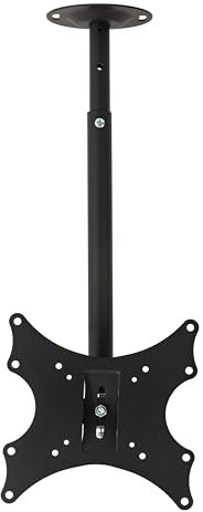 LINK Support Extensible Montage au Plafond pour TV LED/LCD LKBR19 Compatible avec VESA 200x200 en métal Noir Prend en Charge Les écrans de 13 à 43 Pouces Poids Maximum 25 kg avec Inclinaison et