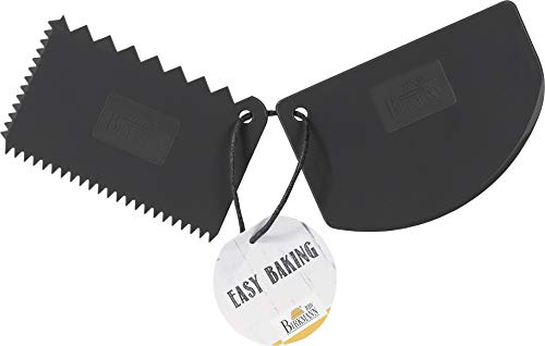 RBV Birkmann 421974-Set di 2 cartoncini, Easy Baking Cartoline per impast, Plastica, Nero