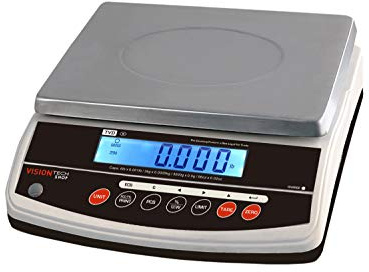 VisionTechShop TVD-60 Digital Bench and Counter Scale, Lb/Oz/Kg/g Switchable, 60lb Capacity, 0.01lb Readability, Counting and Percentage Mode, Single Display, NTEP Legal for Trade, CC# : 20-032