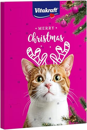 VITAKRAFT- Calendrier De L’Avent Pour Chats, Noël 2025, Sélection Soignée De Délicieuses Friandises, Pour Chats De Tout Âge (1 X 363G)