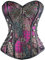 Montecarduo Damen Bustier Korsett - Frauen Steampunk Korsett Sexy Dessous Corsage Lila Korsetts Und Bustiers Abnehmen Stahl Knochen Mieder Gothic Corselet,Style A,S