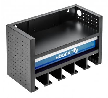 Högert Technik - Wandschrank für Elektrowerkzeuge mit Schublade | Schublade auf Kugellagern montiert | Wandmontage Aufbewahrungsregal Schraubendreher Organisation Werkzeughalter Werkzeugregal