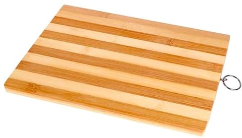Large Bamboo Chopping Board - 24cm x 34cm, Made from Strong and Durable Bamboo, Wooden Cutting Board for Kitchens, Meat, Vegetables and Bread, Serving Tray, Kitchen Utensil Accessory