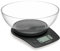 NUTRI FIT Digitale Lebensmittelwaage mit 2L Schüssel, 5,0 kg Küchenwaage Digital zum Kochen Backen Unzen und Gramm, 4 Einheiten mit 0,1 oz/1 g Präzision, großes LCD-Display, Schwarz