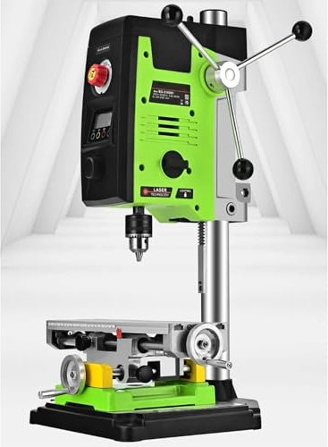 Digital Display Bench Drill, 6-Speed ​​Bench Pillar Drill, Drill Clamping Diameter: 1.5-13mm, Spindle Speed: 200-2500 RPM, 800W