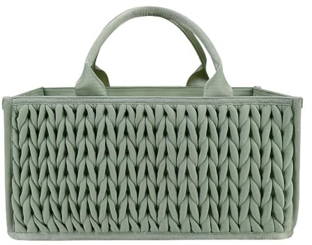 Baby Care Basket - Nappy Organiser,cotton Rope Diaper Caddy | New Born Essenntials, Baby Diaper Storage Basket, Diaper Caddy Storage with Handles, Diaper Storage for Store Diapers Wipes Lotion Toy