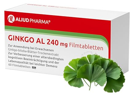 ALIUD PHARMA Ginkgo AL 240 mg, 60 Filmtabletten: Ginkgo-biloba-Blätter-Trockenextrakt, bei leichter Demenz