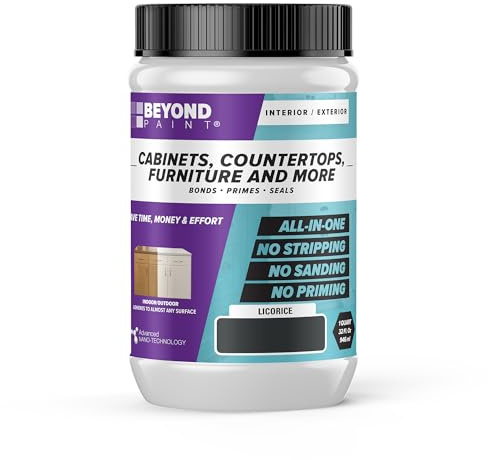 BEYOND PAINT - Furniture, Cabinets and More All-in-One Refinishing Paint Quart- Color: Licorice