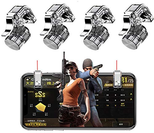 Onyehn 2 Pairs Metal Button Phone Game Trigger for PUGB Controller Game Pad