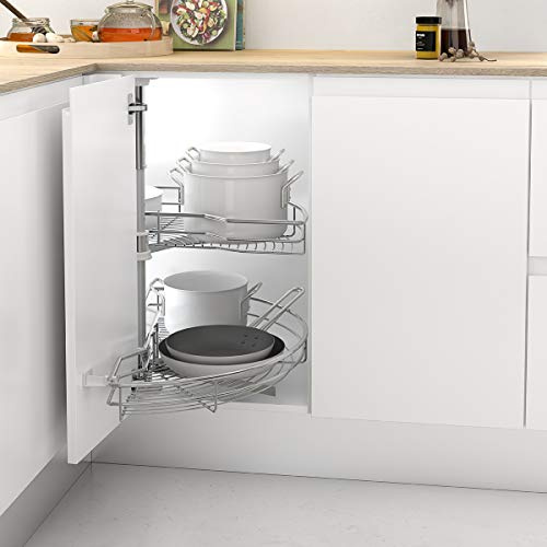 Menage Confort Halvvägs 180º bricka för kökshörnskåp, Metall, Bredd Dörr 450mm / Hög Produkt 730-780mm