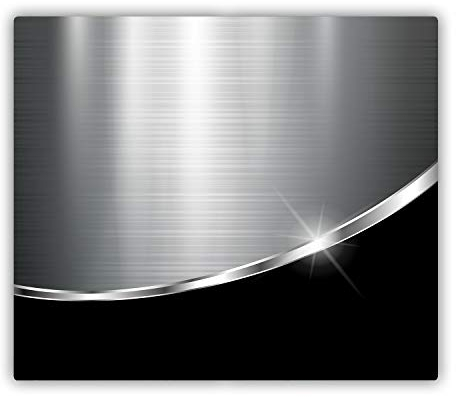 Tulup Tabla De Cortar Cocina 60x52cm - Vidrio Protector De Placa De Induccion - Imitación De Acero