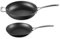 Le Creuset Aluminium-Antihaft-Flachpfannen-Set, 24 cm und 28 cm, geeignet für alle Herdarten inkl. Induktion, anthrazit/silber, 51802000010002