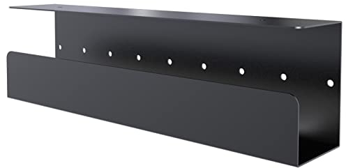 Bracwiser Under Desk Cable Management Tray, 419mm Sturdy Metal Power Strip Holder, Standing Desk Cable Tray Organizer for Cords, Wire, S7