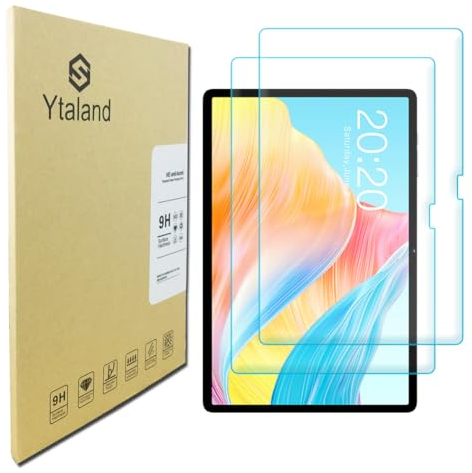 Ytaland - Protector de pantalla de vidrio para TECLAST M50 Pro/TECLAST M50 Tablet de 10 pulgadas, [2 unidades], antihuellas y sin burbujas, cubierta de película de vidrio templado