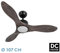 Brightium Ventilador DC 24W 3 aspas roble 107D 2424lm regulable 3000K/4000K/6500K con control remoto y temporizador, ideal para climatización.