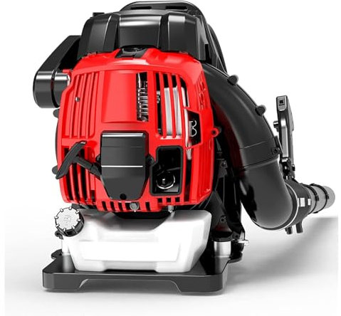 Sopladores Soplador de hojas inalámbrico Sopladores de hojas de gasolina de cuatro tiempos, soplador de nieve con barra horizontal de alta potencia de mochila de 75,6 cc para el cuidado del césped, p