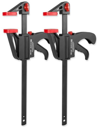 WALTER Schnellspannzwingensatz 2er Set Schnellspannzwingen Set, Einhandzwingen verschiedene Größen, Klemmzwingen