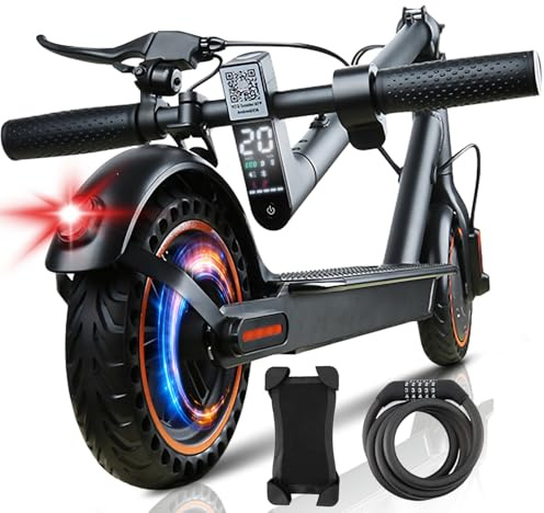 QnQ Trottinettes Électriques Adulte, 8.5 Électrique Trottinette Pliable, Moteur 500W, Batterie 7.8AH, Application, Maximum 25km/h, Portée de 15 à 21 milles, Double Frein, Max 120kg