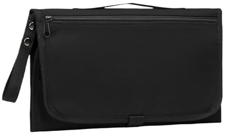 Kbnuetyg Changing Bag, Waterproof with Pram Hook, Baby Changing Bag with Changing Mat, for Travel, Walks, Short Trips, Picnics, Family Trips, black, Siehe Beschreibung