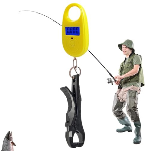 Báscula de digital portátil - Herramienta de pesaje de peces de alta precisión de 9,45 pulgadas, controlador de báscula electrónica | Material de acero de precisión ABS Pantalla LCD retroilumina