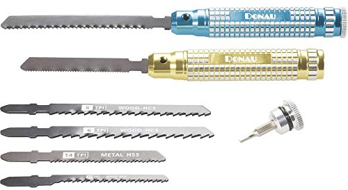 Donau Elektronik M208 Nadelfeilen-Set, 6 Stück, M. Metallhalter, Mehrfarbig