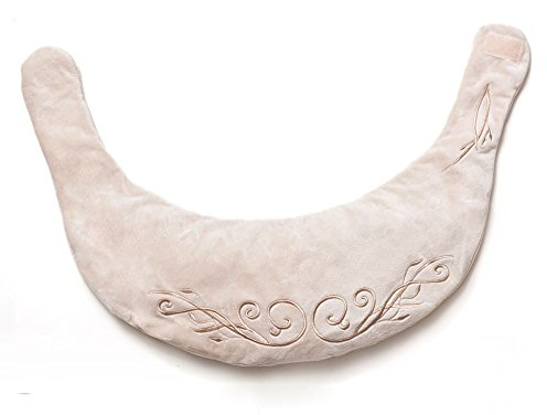 GRÜNSPECHT Traubenkern-Nackenhörnchen, Wärmekissen für Nacken und Schulter, bei Verspannungen und Schmerzen, waschbarer Bezug, für Mikrowelle & Backofen, beige (185-10)