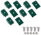 5er Set Mattenverbinder für Doppelstabmatten-Zaun aus grün (RAL 6005) pulverbeschichtetem Stahl zum Verbinden von 8/6/8 mm Stabmatten | Gittermattenverbinder | Verbinder | Eckverbinder | Zaunverbinder
